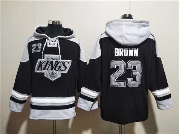 Men's Los Angeles Kings #23 Dustin Brown Black Ageless Must-Have Lace-Up Pullover Hoodie,We sell and wholesale Men's Los Angeles Kings #23 Dustin Brown Black Ageless Must-Have Lace-Up Pullover Hoodie on line form chian!